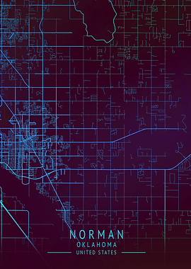 Norman USA City Map