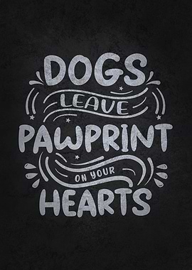 Dog Leave Pawprint Heart