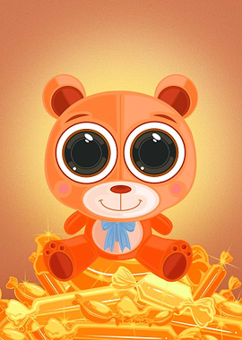 Teddy Bear Candy Orange