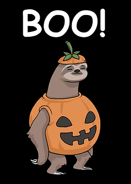 Halloween Boo Funny Sloth
