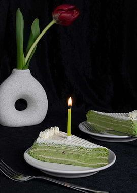 Candle Millecrepe cake