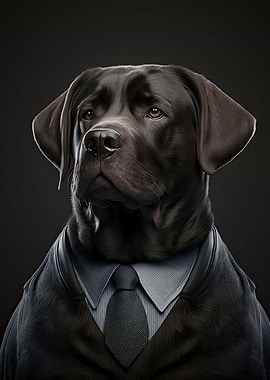 Labrador in a Mens Suit