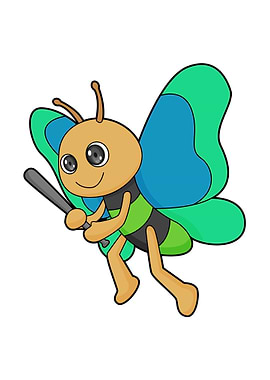 Butterfly Baseball Sports