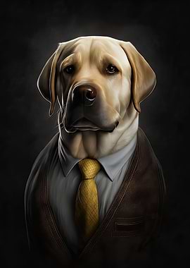 Labrador in a Mens Suit