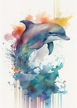 Dolphin Watercolors