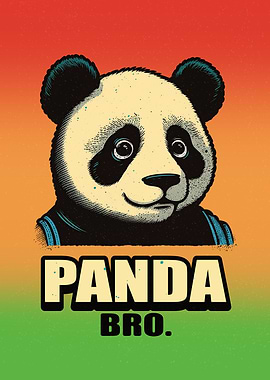 Colorful Panda Bear Poster