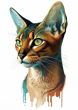 Cute Abyssinian Cat Feline