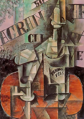 table in a cafe bottle1912