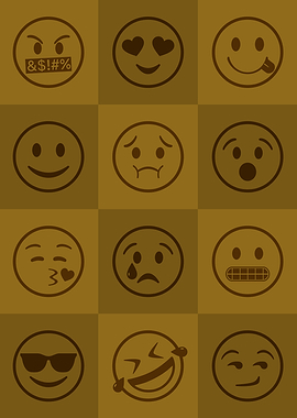 Emoji Expressions Yellow