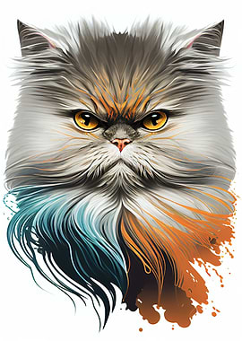 Colorful Persian Cute Cat
