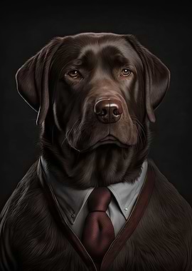 Labrador in a Mens Suit