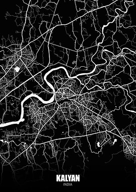 Kalyan India Dark Map