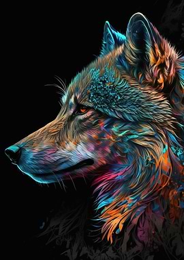 Colourful Wolf