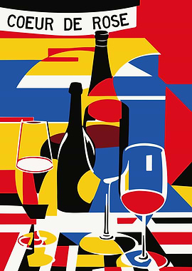 Coeur De Rose Wine Poster