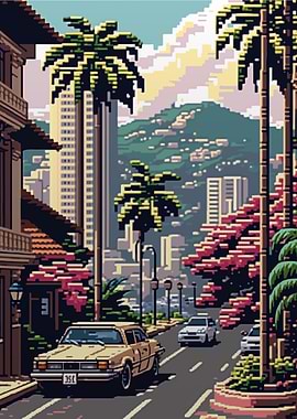 Honolulu Pixel art 02