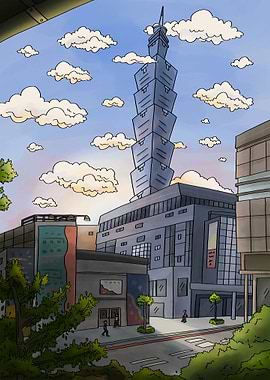 Taipei 101 Sundown Taiwan