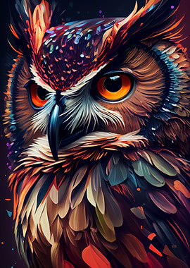 Owl Colorful