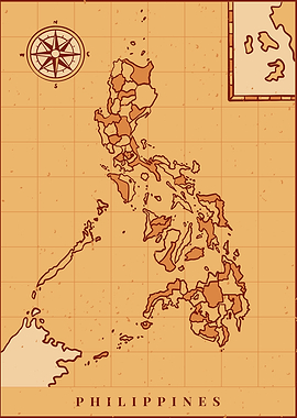 Retro Map Philippines