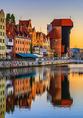 City of Gdansk at Sunrise