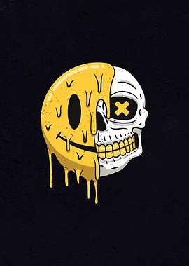 Yellow Skull happy face