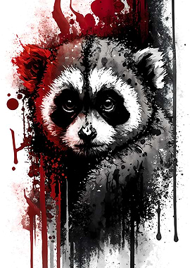 Slow Loris Ink Painting