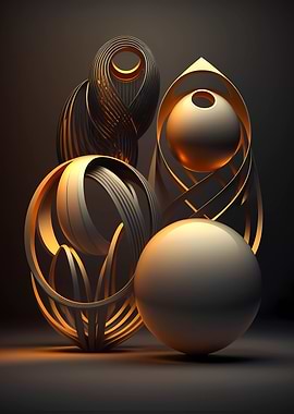 Abstract One in Gold