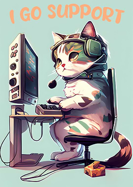 Gamer Cat Support