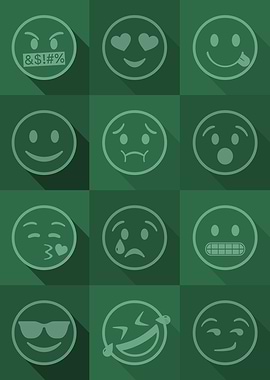 Emoji Expressions Green