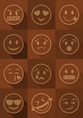 Emoji Expressions Orange