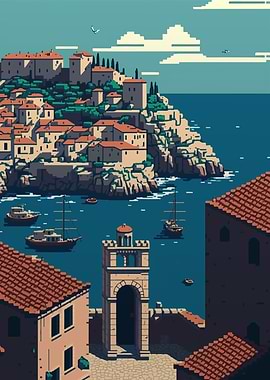 Dubrovnik pixel art