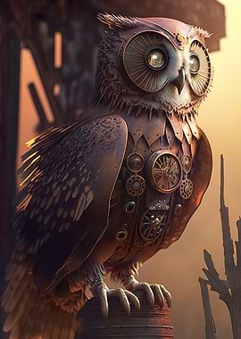 Steampunk Owl