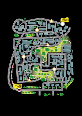 Maze Road Car Puzzle