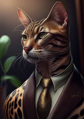 Bengal Cat Suit Animal