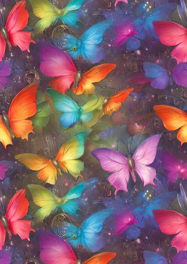 Rainbow Butterfly Pattern