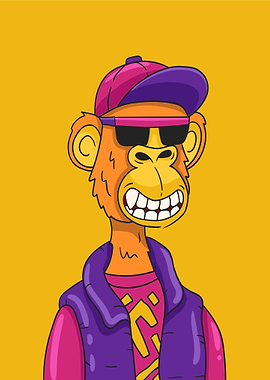 Hand drawn nft style ape