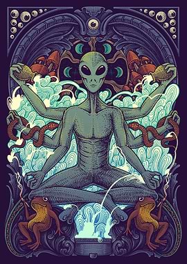 Namaste Alien Surealism