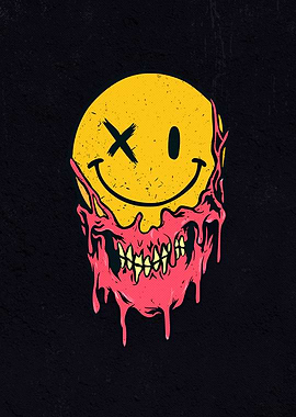 Yellow Skull happy face