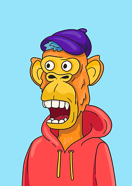 Hand drawn nft style ape