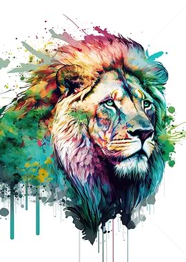 Colourful Lion