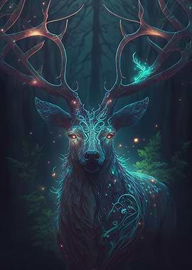 neon deer