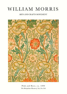 William Morris Orange Rose