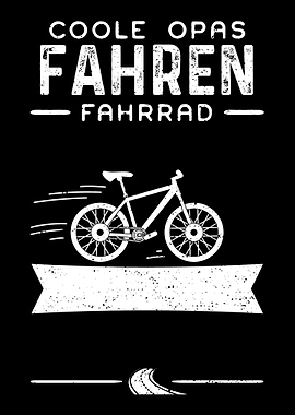 Coole Opas Fahren Fahrrad