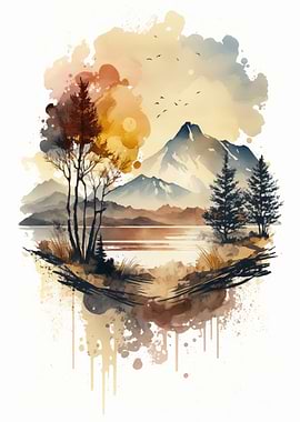 Watercolor Naturescape