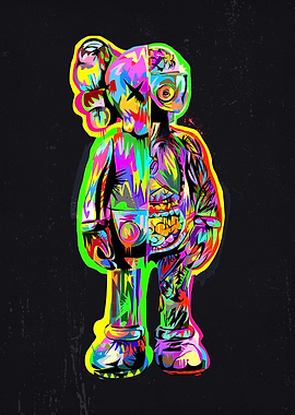 Kaws Companion graffiti