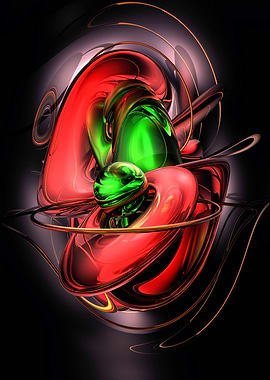 Crimson Affection Abstract