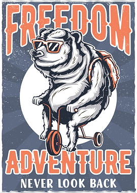 Funny vintage poster