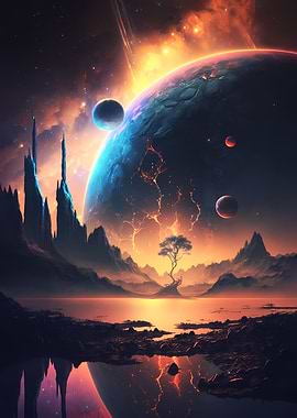 Cosmic Lake Reflections