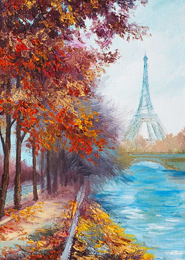 paris oil painting