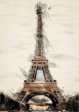 oil painting Eiffel Tower