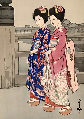Ukiyo e Sanjo Bridge